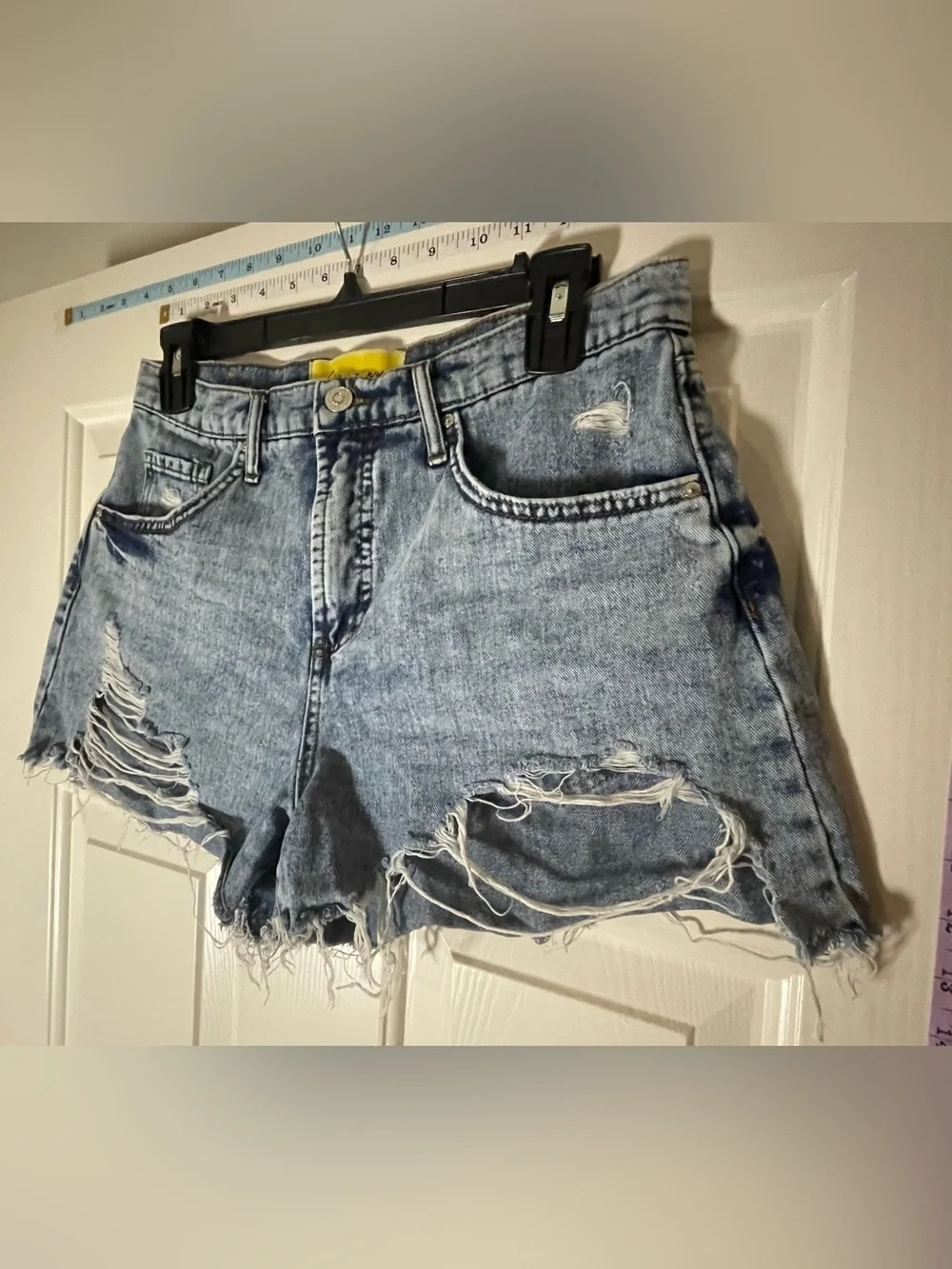 Distressed Light Blue Denim Jean Shorts Size 28 Small